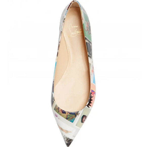 Christian Louboutin Ballalla Patent Collage Pointed Toe Ballerina Ballet Flat 36 - Picture 6 of 12